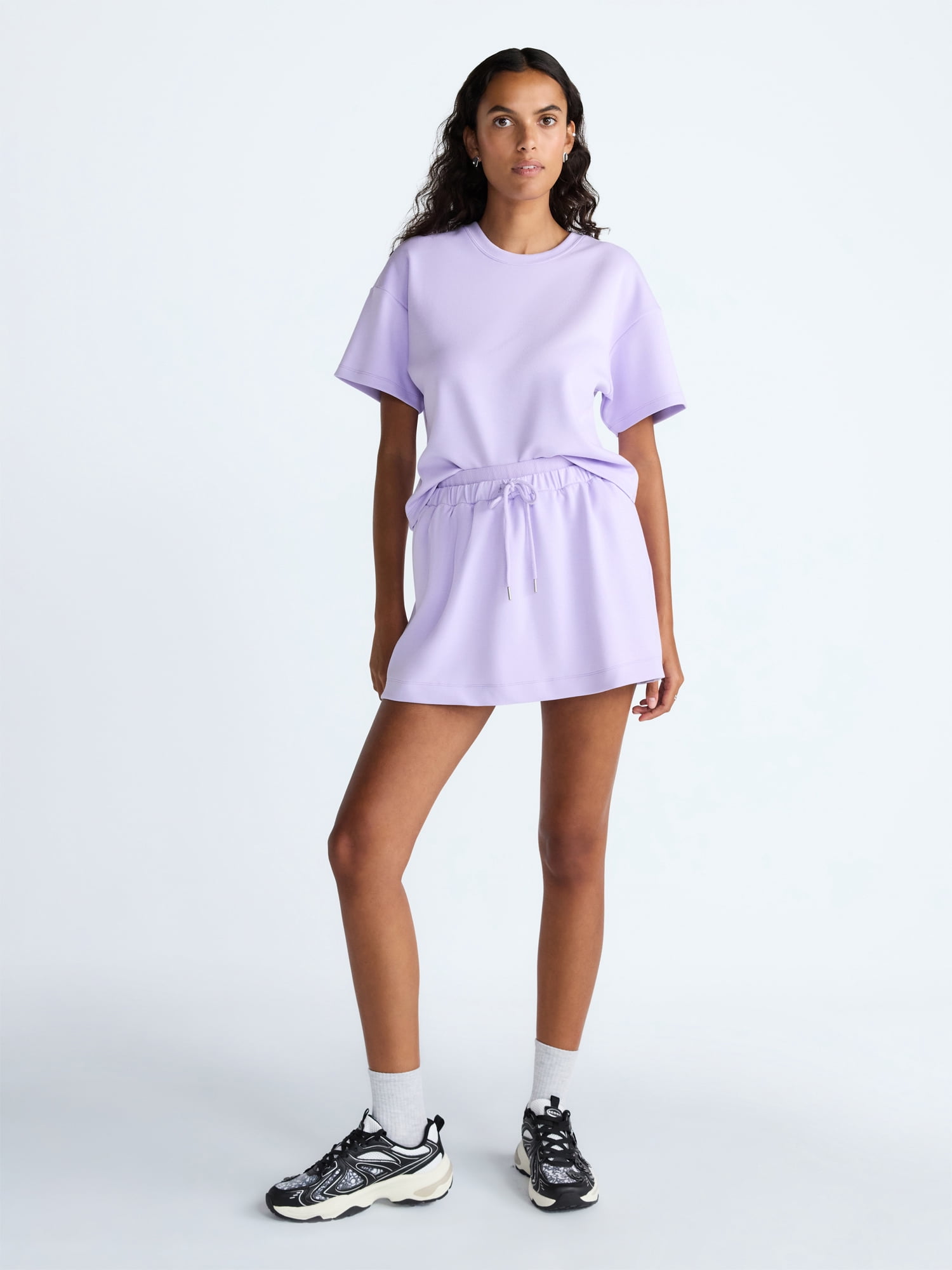 Scoop Women's and Women's Plus Scubaknit Tee with Short Sleeves, Sizes XS-4X