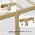 thumbnail image 6 of Yaheetech Metal Platform Bed Frame with Headboard and Footboard, Twin Size, Antique Gold, 6 of 7