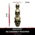 thumbnail image 2 of Haunted Hill Farm 3-Ft. Golden Skull Stack Prelit LED Resin Figurine, Indoor or Covered Outdoor Halloween Decoration, Plug-In, HHRS036-1SKL-GLD, 2 of 7