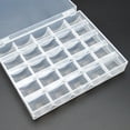 thumbnail image 5 of Lssam Bobbin Organizer Box Transparent Plastic 25 Empty Bobbins Slots Storage Case for Sewing Machine Thread Spools and Needlework Crafts (1 Box), 5 of 6