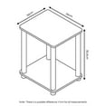 thumbnail image 2 of Furinno 99800GYW/BK Turn-N-Tube Table d'Appoint, Chêne Français Gris/noir, 2 of 5