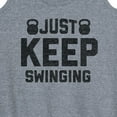thumbnail image 3 of Instant Message - Kettle Bell Just Keep Swinging - Women's Racerback Tank Top, 3 of 6