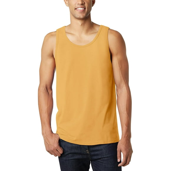 Hat and Beyond Mens Tank Top Basic Athletic Workout Beach Jersey Shirts (X-Large, 1hc02_Squash)