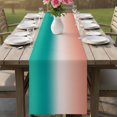 thumbnail image 4 of Teal Pink Ombre Table Runner 70 Inches, Modern Gradient Abstract Art Bed Runner Dresser Scarves Tabletop for Indoor Outdoor Parties/Ceremony/Banquet, 13" x 70", 4 of 9
