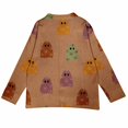 thumbnail image 4 of longantii Halloween Sweaters for Women Button Knit Cardigan Long Sleeve Ghost Graphic Cute Spooky Fall Winter Trendy Tops Lightweight Breathable Cardigan for Funny Party Green L, 4 of 7