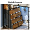 thumbnail image 6 of Afuhokles Twin Size Loft Bed with Desk and 8 Storage Drawers and Charging Station, Metal Loft Bed Twin with LED Lights, Storage Shelves, Black, 6 of 7