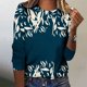 thumbnail image 1 of ICHUANYI Clearance Fashion Women Casual Long Sleeve Printing Round Neck Loose T-Shirt Blouse Tops(Navy, XXL) ICHUANYI WER2023081005207, 1 of 5