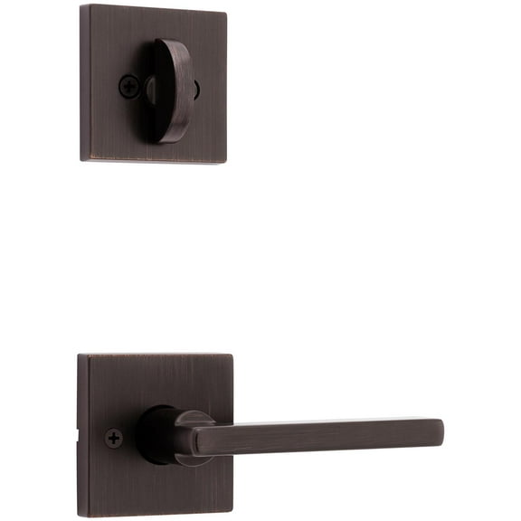 Kwikset 966Hflsqt.Univ Halifax Lever Single Cylinder Interior Pack - Bronze