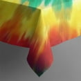thumbnail image 5 of Colorful Rainbow Tie Dye Spiral Pattern Square Tablecloth,Waterproof Square Table Cover,Wipeable Spillproof Washable Table Cover for Home Kitchen Party Decor 52"x52"(132x132cm), 5 of 6