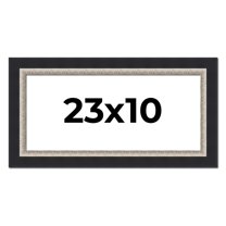 23x10 Frame Black Real Wood Picture Frame Width 2.25 Inches | Interior Frame Depth 0.5 Inches |