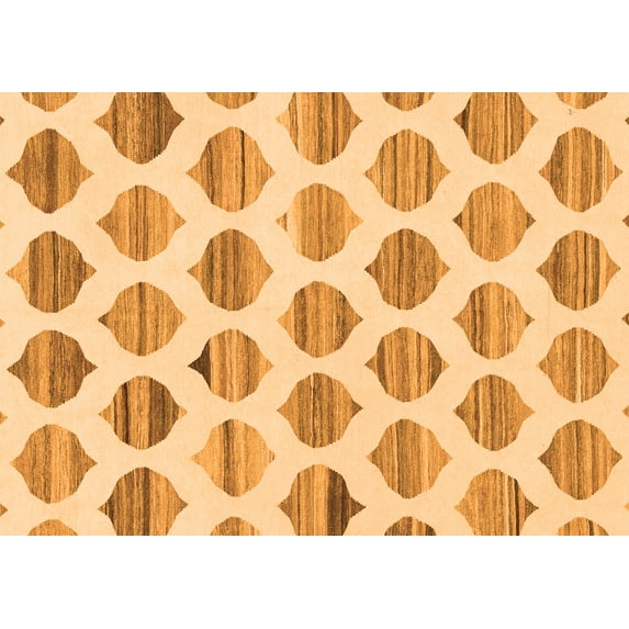 Ahgly Company Indoor Rectangle Solid Orange Modern Area Rugs, 4' x 6'
