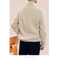 thumbnail image 5 of Mens Shawl Collar Cardigan Sweaters Knit Textured Sweater Button Down Cardigans Button Closure, Soft Thick, Fall Winter Stylish Outerwear(Beige,XXL), 5 of 8
