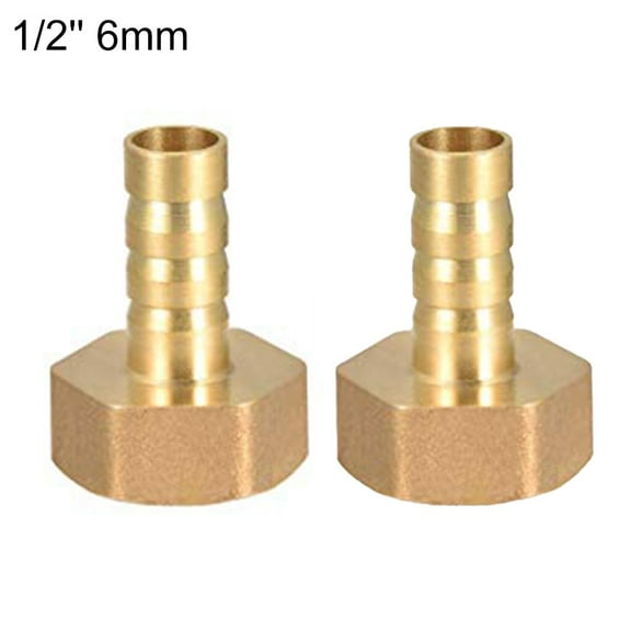 2 pc Brass Hose Connector Adapter Screw Connection 1/2" Nozzle 6mm,8mm,10mm,12mm,14mm,16mm Hose Connectors Watering Connector