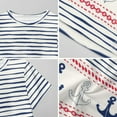 thumbnail image 6 of Nautical Pattern with Stripes And Anchors Women Nightgown Sleepwear Short Sleeves For Vacations Travels Nightgowns Women's Pajamas, 6 of 7