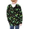 thumbnail image 4 of chaqlin Dinosaur Hoodies for Girls Boys Size 6-7 Trendy Y2K Full-Zip Sweatshirts Kids Hooded Coat Fall Winter Long Sleeve Jacket with Pockets, 4 of 7