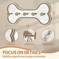 thumbnail image 4 of Rebee Vision Dog Leash Holder for Wall – Dog Stuff Organizer and Dogs Bone Key Holder Wall Mount with 3D Puppy Paw Hooks (White), 4 of 6