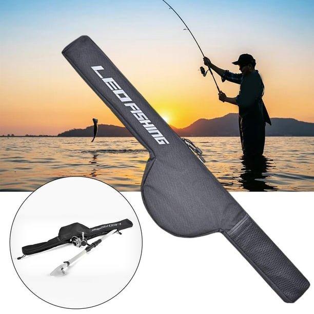 Folding Fishing Rod Reel Tube Case Fishing Pole Bag Carrier Protective Cover  Portable Fishing Rod Case for Outdoor Fishing, Fishing Tackle, Tools ,  85x7cm 