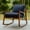 Indigo Blue, variant on Grain Wood Furniture Solid Wood Mid Century Rocking Chair with Indigo Blue Cushions