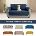 thumbnail image 5 of SHANNA 1/2/3 Seater Quilted Sofa Couch Cover Pad Water Resistant Slipcover Furniture Protector Pet Mat for Kids Dogs Pets（Navy Blue）, 5 of 11