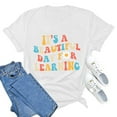 thumbnail image 2 of TSADFHJI Hauts de Noël Scintillants pour Femmes Manches Longues T-Shirt d'Été Décontracté Imprimé à Manches Courtes Col Rond L Blanc, 2 of 4