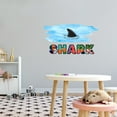thumbnail image 3 of Animal Wall Decals for Care Taker Daycare - Surfing Shark Shark DIY & Creativity Boy Girl Bedroom Wall Sticker - Size: 10 In x 5 In, 3 of 5