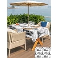 thumbnail image 5 of Outdoor Tablecloth with Umbrella Hole for Patio/Picnic/Party/Camping, Black Architecture Waterproof Table Cloth Rectangle Table Cover Washable, Vintage City Eiffel Tower Classic (52"x 70"), 5 of 9