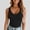 Black, variant on Only Moment Ribbed Tank Top Polyester,Spandex Sleeveless Casual Shirts Racerback Ribbed Fitted Tank Tops Navy S