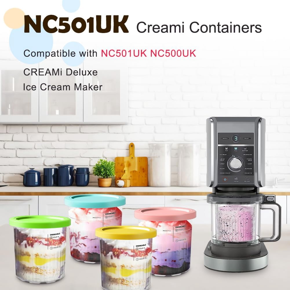 Lot De 4 Récipients Pour Ninja Creami - Pinte Réutilisable