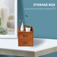 thumbnail image 4 of 1pc Retro Style Wooden Storage Box Wooden Desktop Storage Box for Home (Wood), 4 of 9