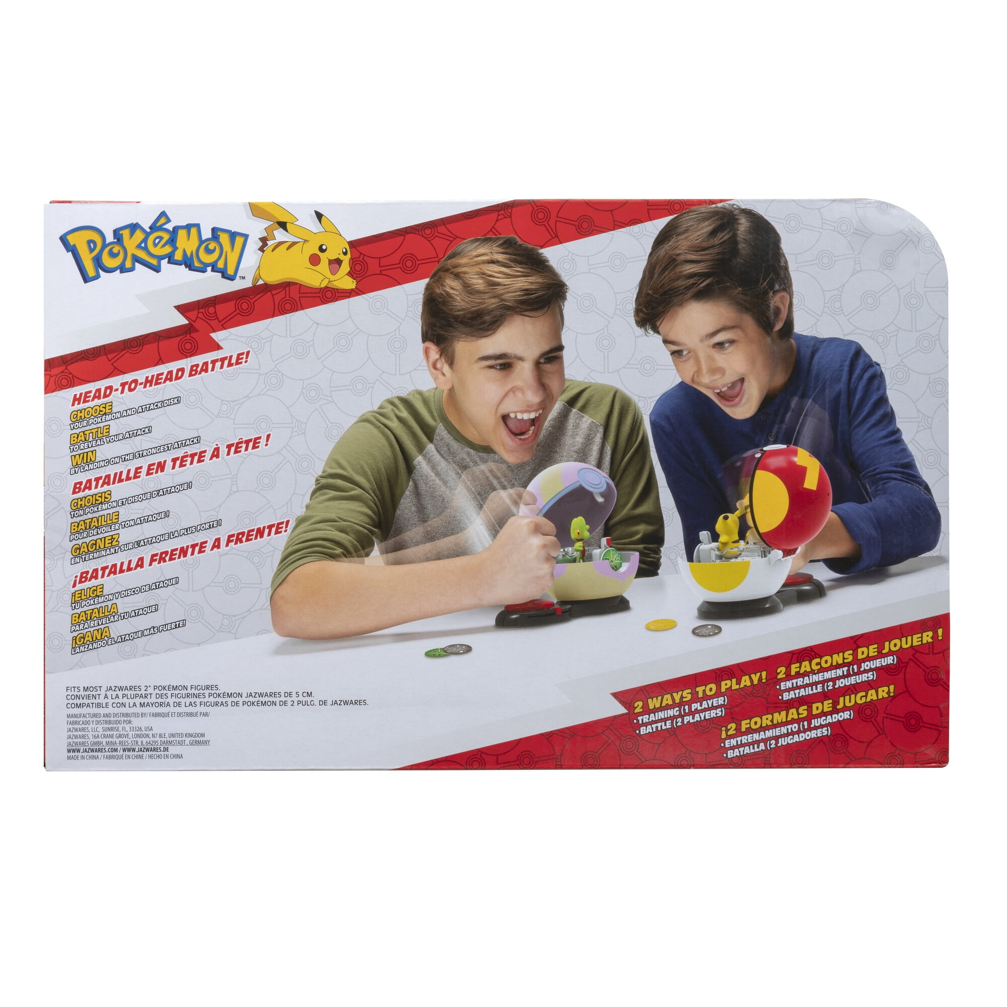 Jazwares Pokémon Surprise Attack Poke Ball Battle Game: Pikachu (Female) Fast Ball VS Treecko Heal Ball