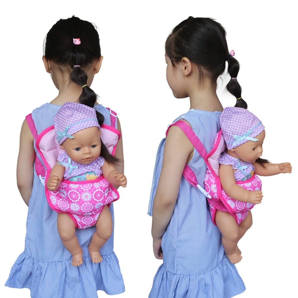 Amerteer Kids Baby Doll Front Toy Pack Carrier Backpack Doll Accessories Fits 15 18 Inch Dolls Walmart