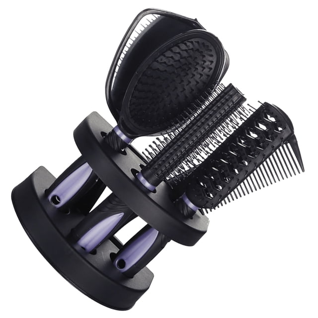 COOPHYA 5Pcs Styling Hair Brush Set Anti Static Promote Blood Circulation For Women Home Use Purple