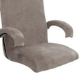 thumbnail image 4 of Velvet Swivel Computer Cover Slipcover Furniture Soft Dustproof Polyester Elastic Office Arm Cover for Computer , light brown, 4 of 5