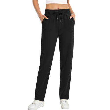 Fantaslook Womens Pants Stretch Knit Casual Lounge Pants Drawstring Athletic Work Pants with Pockets