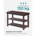 thumbnail image 4 of SONGMICS Banco Zapatero, Organizador para Zapatos de Bambú, 28.7 x 70.1 x 45.3 cm, para Sala de Estar, Dormitorio, Marrón, 4 of 5
