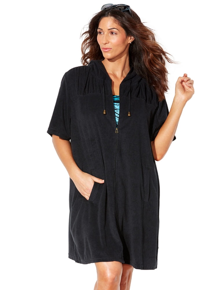 terry cloth swim cover up plus size