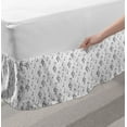thumbnail image 2 of Music Bed Skirt, Monochrome Style G Clefs and Musical Notes in Repeated Pattern Art Print, Elastic Bedskirt Dust Ruffle Wrap Around for Bedding Decor, 4 Sizes, Ivory and Pale Taupe, by Ambesonne, 2 of 2