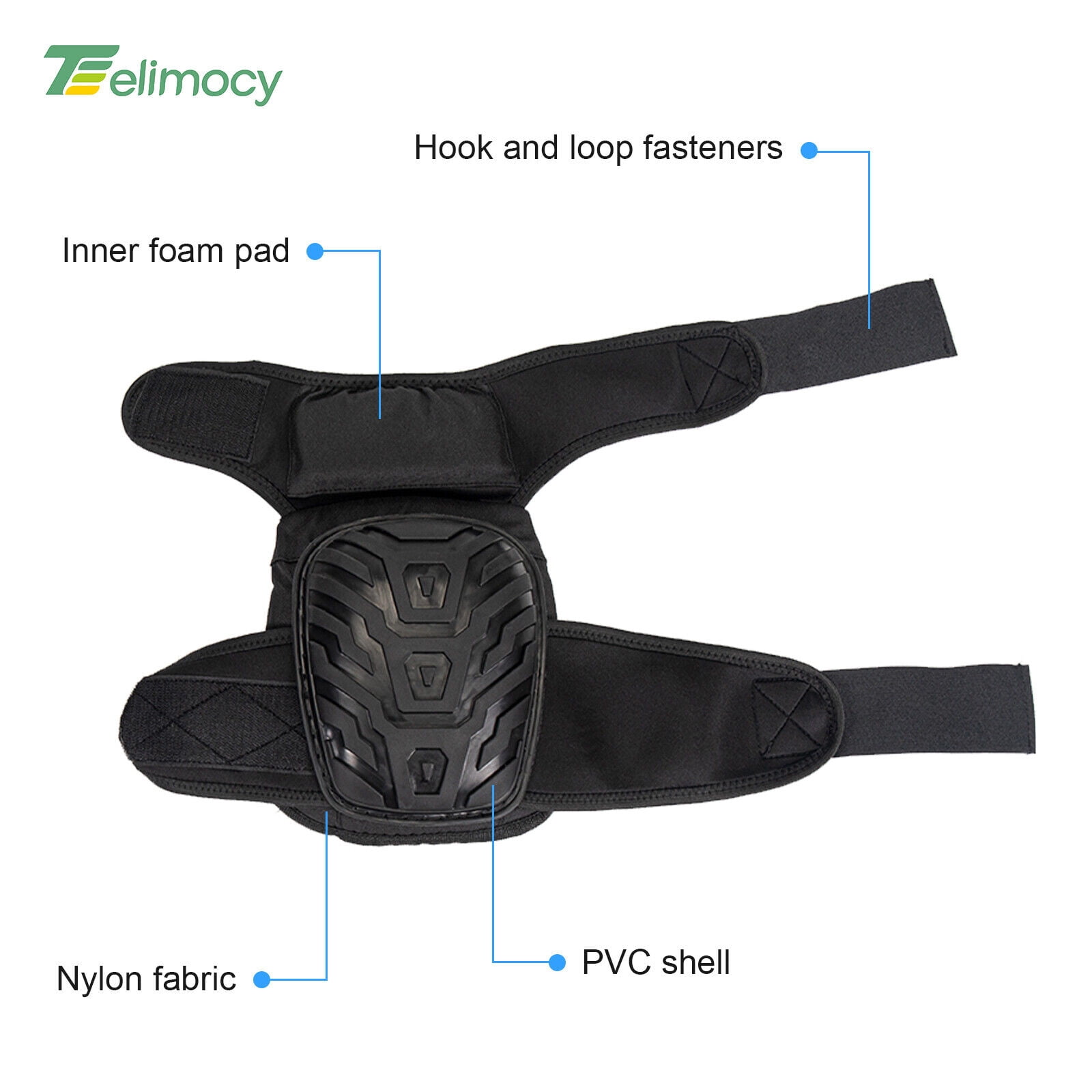 Heavy Duty Gel-Foam Knee Pads Professional Leg Protector for Work Construction Gardening Safe Extended