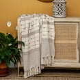 thumbnail image 5 of HomeStock Sophisticated Simplicity Transitional Handloomed 52" x 67" Cotton Throw Blanket for All Living Spaces-Color:Brown, 5 of 10