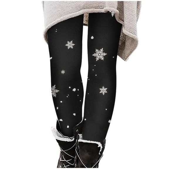 Iyufng Plus Size Leggings,Christmas Leggings for Women High Waist Stretchy Warm Thermal Pants Elastic Print Leggings Pants,Women's Yoga Leggings