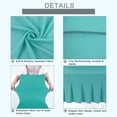 thumbnail image 5 of PiccoCasa 2Pcs Stretch Spandex Dining Chair Slipcovers, Ruffled Skirt Chair Protectors Cyan, 5 of 6