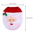 thumbnail image 5 of Toyvian Christmas Toilet Cover Set Red Flannel Santa Claus Home Decoration, 5 of 5