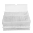 thumbnail image 3 of Caja de almacenamiento de acrílico a prueba de polvo con 10 compartimentos con textura de mármol, estuche para accesorios de injerto de pestañas, color blanco, 3 of 14