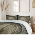 thumbnail image 6 of Ambesonne Moroccan Duvet Cover Set, Folk Aged Door Geometric, 2-Calking, Sepia Black, 6 of 6