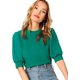 thumbnail image 1 of Blusa Casual de Manga abullonada para Mujer con Abertura en la Espalda Verde Azulado Verde G Verde Azulado Verde G Xishao ropa, 1 of 2
