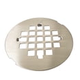 thumbnail image 6 of Westbrass D319-07 4-1/4" Brass Snap-In Shower Strainer Grid Drain Cover, Satin Nickel, 6 of 8