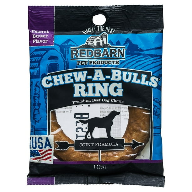 Redbarn Peanut Butter ChewABulls Ring Chews Dog Treat, 1 Ct Walmart