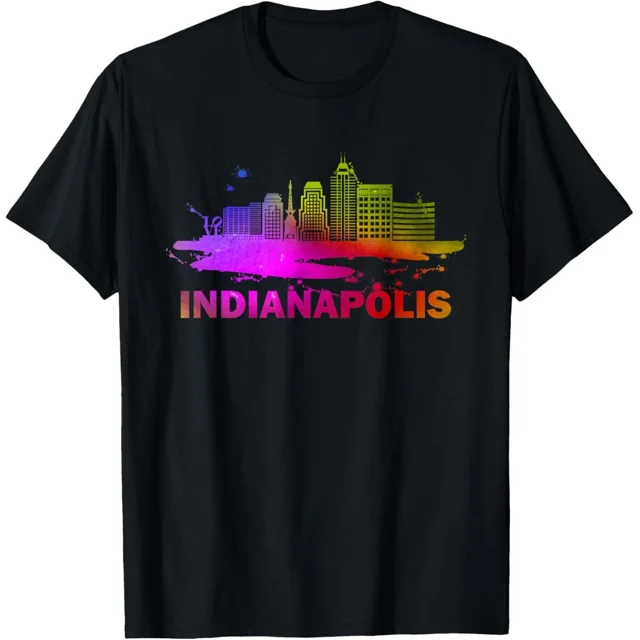 T-Shirt Unisexe Indianapolis Indiana Skyline Cityscape Souvenir