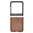 thumbnail image 1 of Funda plegable para teléfono Funda protectora para teléfono ABS Anti arañazos Accesorio minimalista para teléfono Motorola Razr 40 Patrón de cuero ultra marrón, 1 of 5