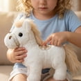 thumbnail image 4 of Interactive Pony with Motion and Sound, Adorable Brown White Plush Toy Animal with Easy Activation Button Electric Walking Horse Plush Toy, 4 of 6